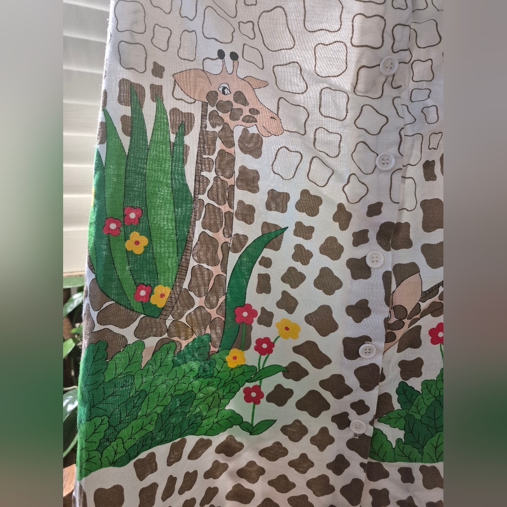 Vintage Peter Popovitch Giraffe Print XS Skirt.